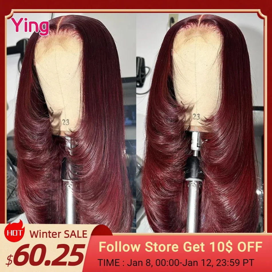 Ying Hair Dark Burgundy 13x4 Lace Front Wig