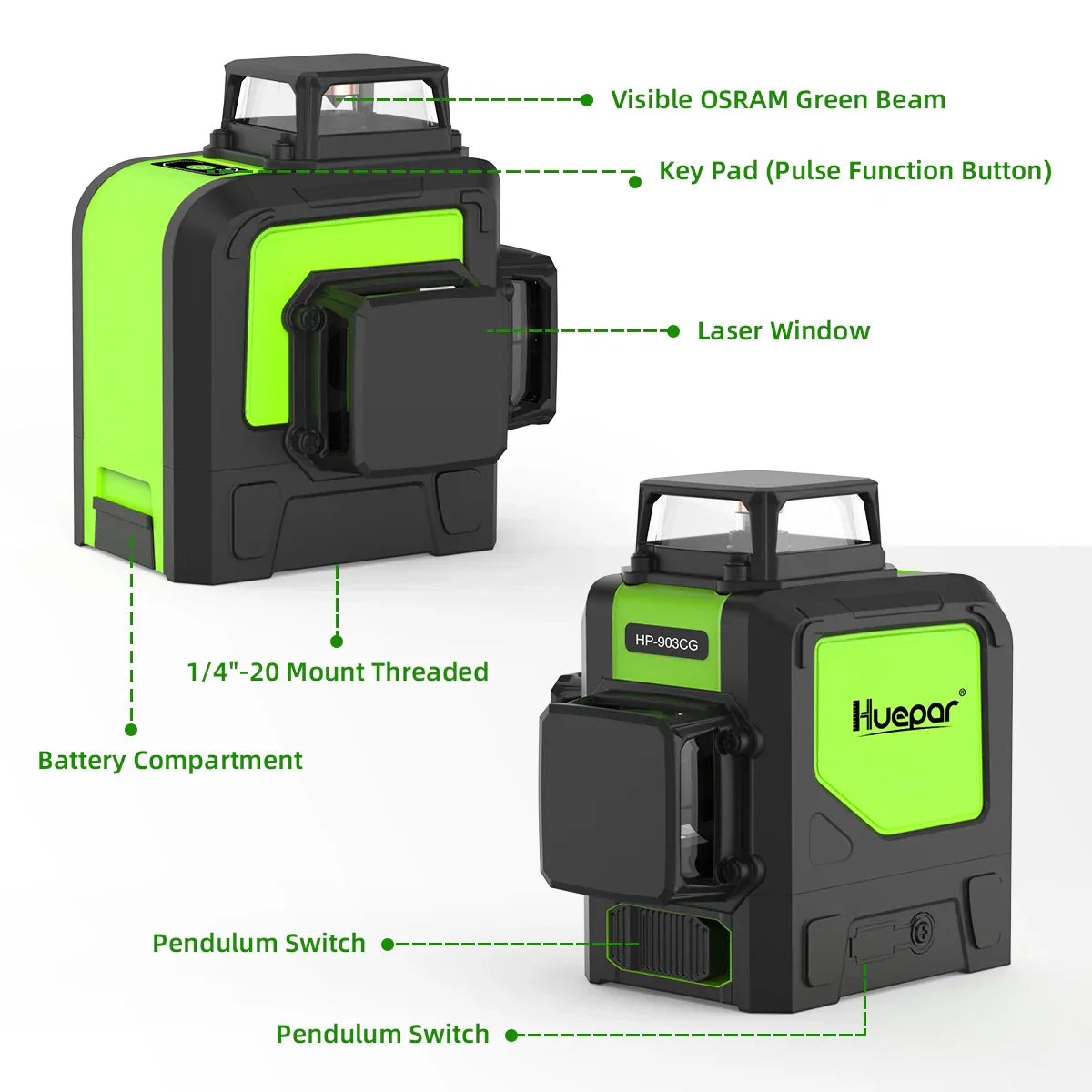 Huepar 12 Lines 3D Cross Line Laser Level