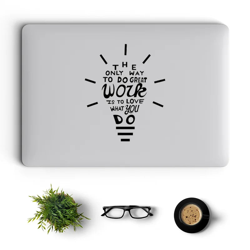 Creative Bulb Quote Vinyl Laptop Decal for Macbook