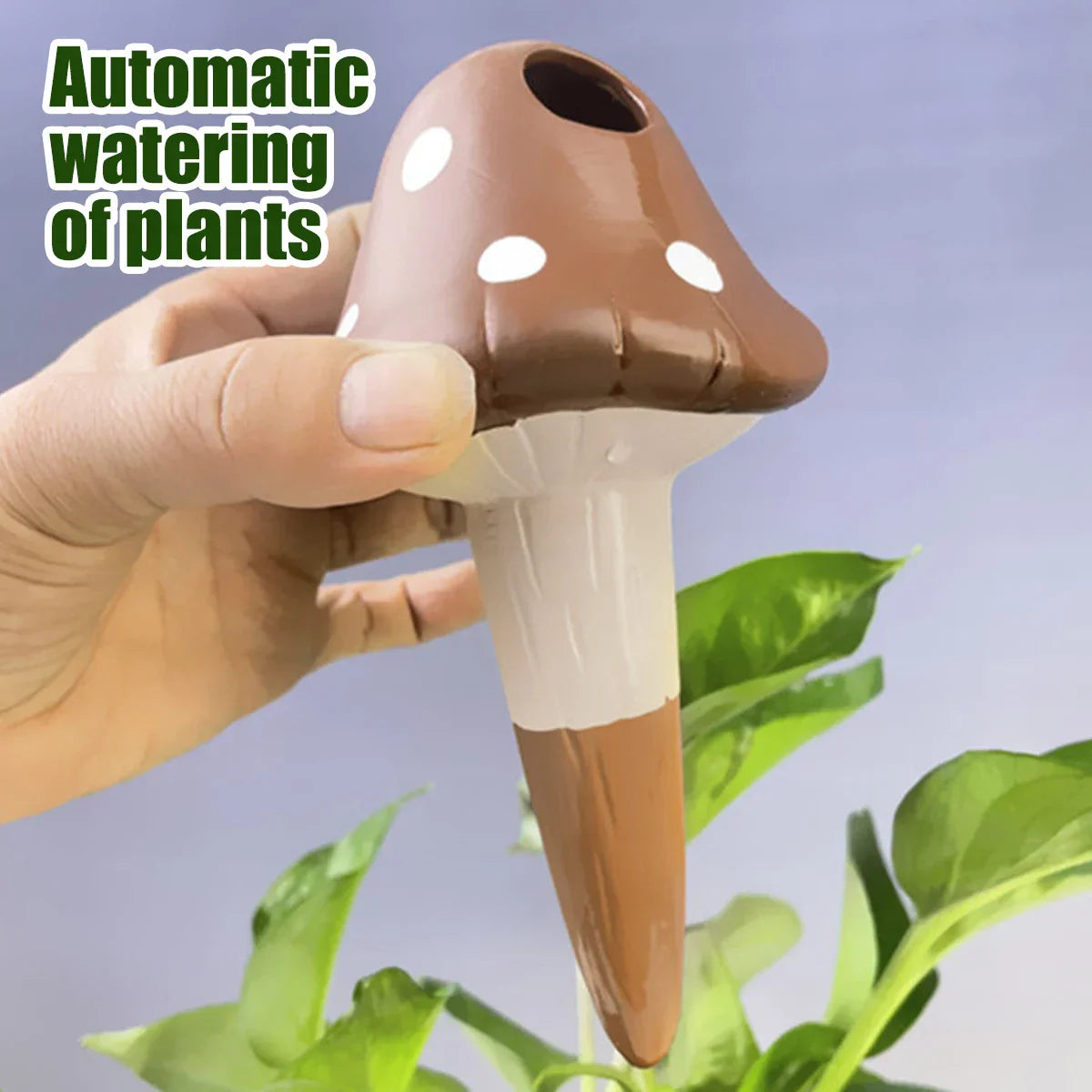 4Pcs SelfWatering Mushroom Spikes Portable Automatic Terracotta Globe