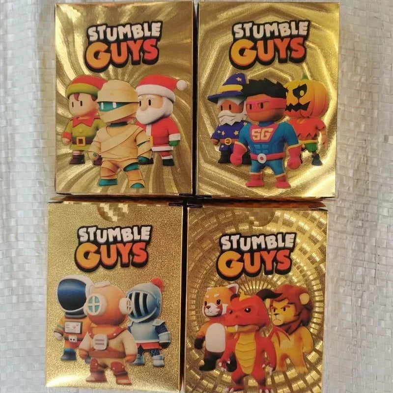 55Pcs/Set Stumble Guys Cards Anime Board Game Gold