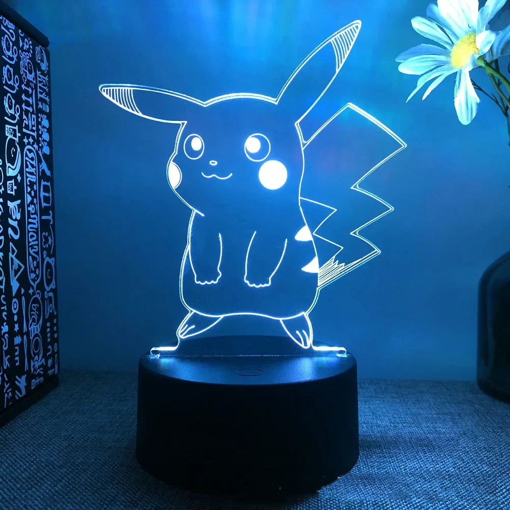 Pokemon Pikachu Charizard Anime Figures 3D Led Night