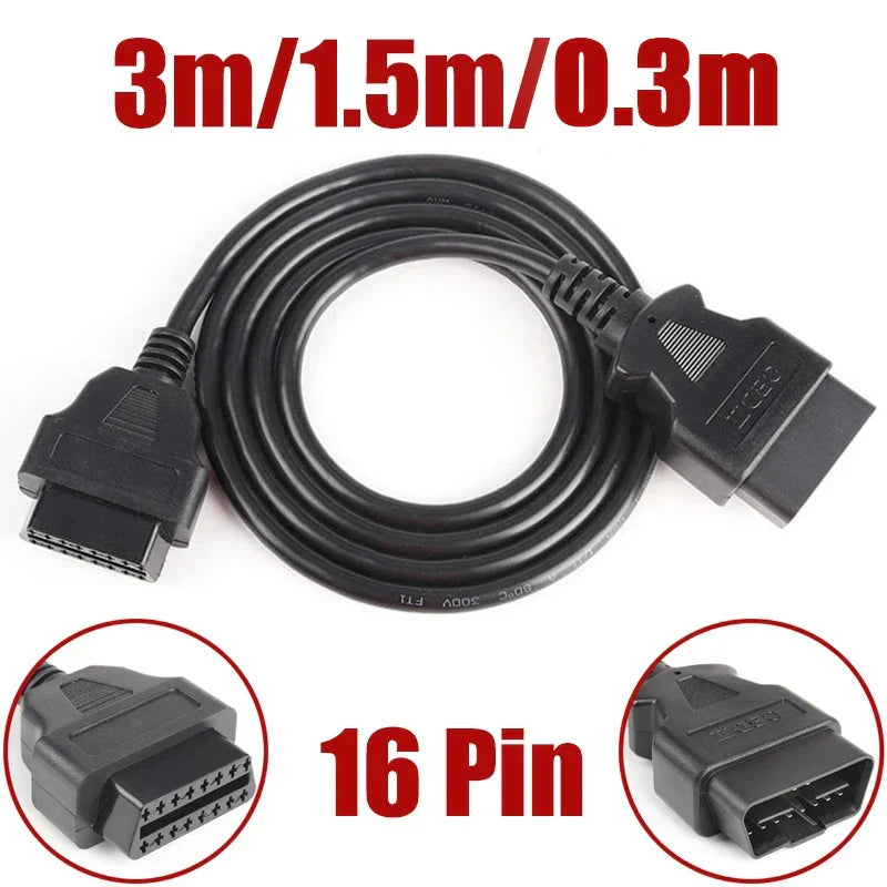 Car OBD Extension Cord Male To Female 16