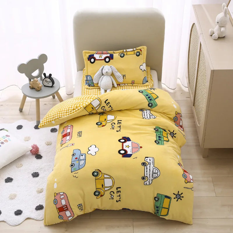 Baby Cartoon Print Bedding Set Duvet Covers Pillowcases