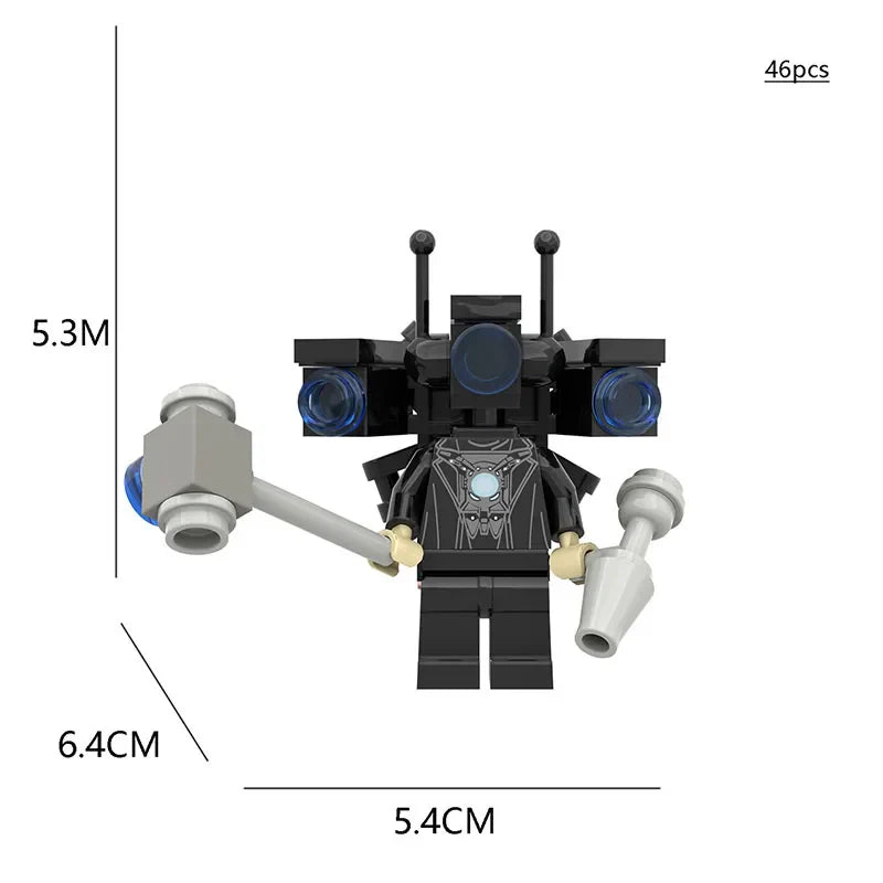 Skibidi Toilet Mini Building Block Anime Action Figure