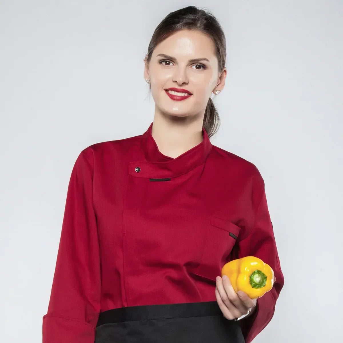 Unisex Chef Jacket ShortLong Sleeve Men Women Crossover