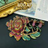 Vintage MultiLayer Heavy Industry Pomegranate Blossom Brooch Mild