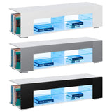 High Gloss Modern TV Stand Bookshelves With LED