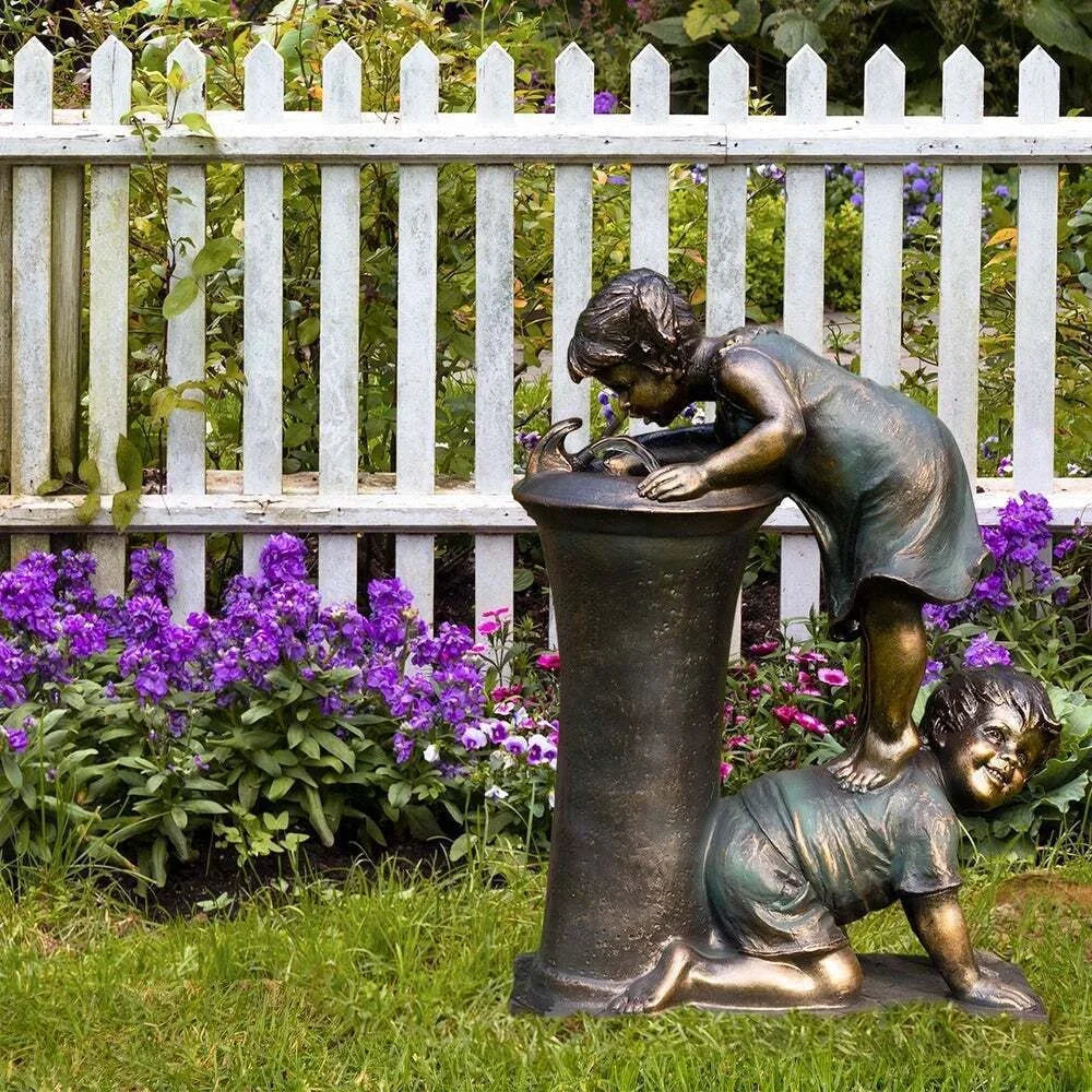 Creative Decoration Boys and Girls Sculpture Garden Ornaments