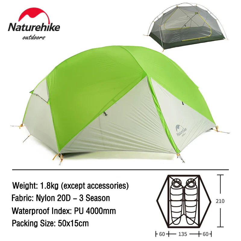 Naturehike Camping Tent 2 Person Mongar Ultralight Tent