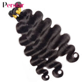 Perstar Human Hair Bundles With Closure Brazilian Body