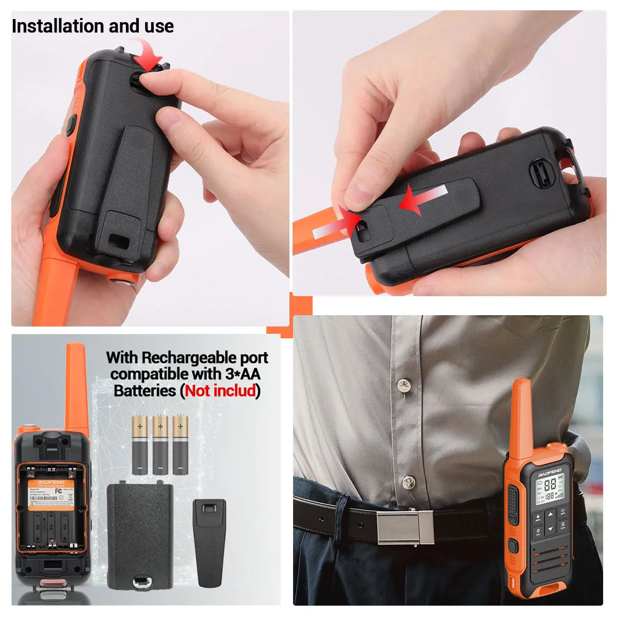 2PCS Baofeng F22 Walkie Talkie Portable Mini Communication