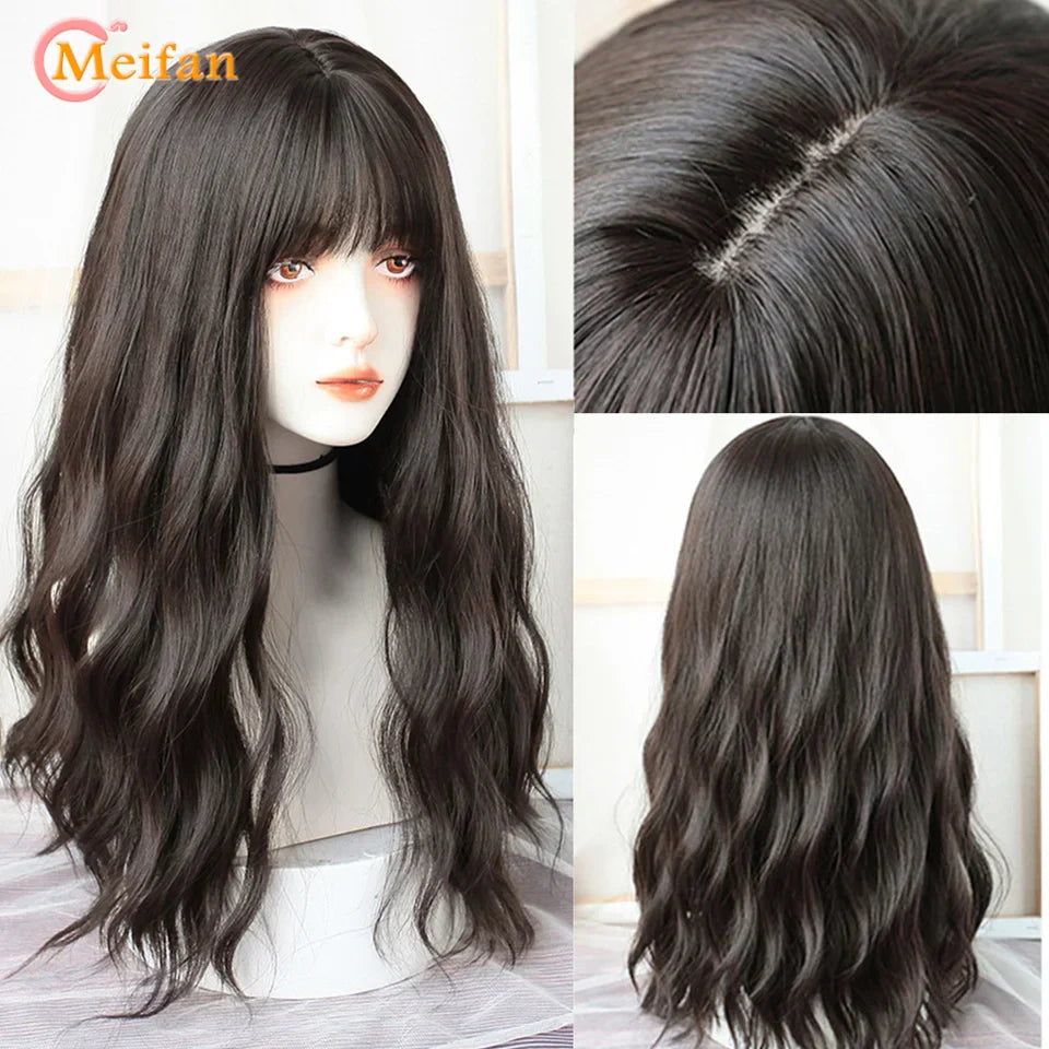 MEIFAN Long Lolita Ombre Harajuku Wig With Bang
