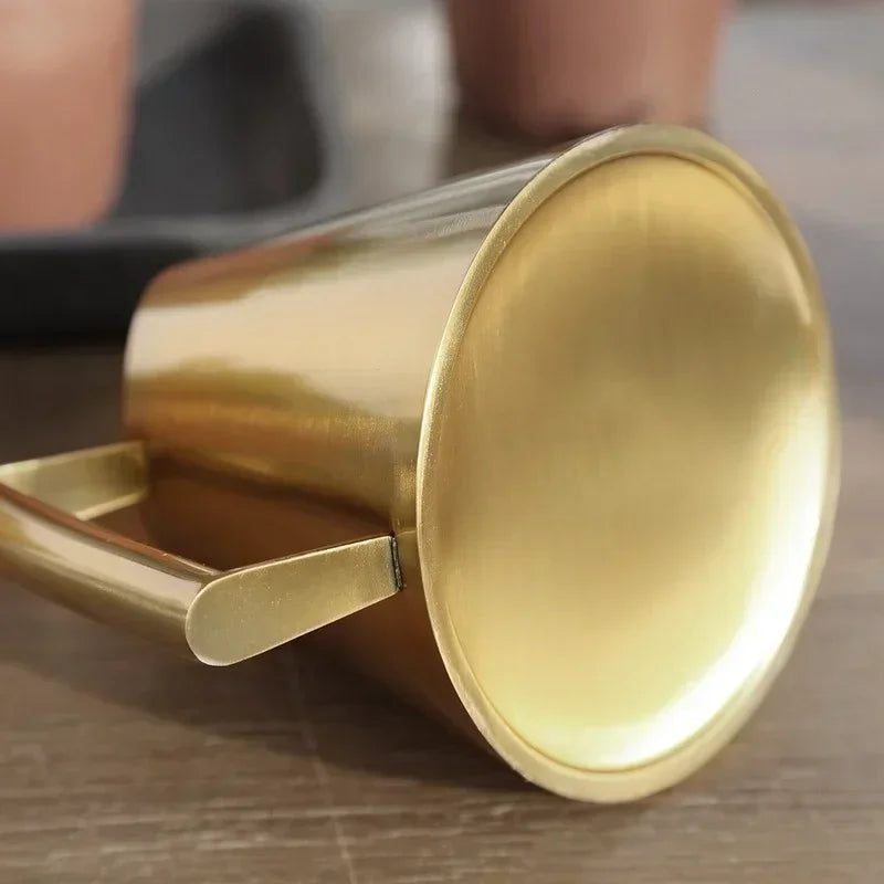 Stainless Steel Long Spout Watering Cans Golden Bronze