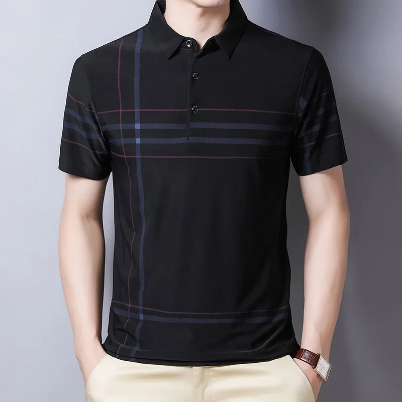 Summer Men's Polo Shirts With Short Sleeve Business