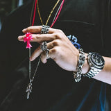 2024 Jewelry Trends Colorful Cross Women's Necklace Versatile