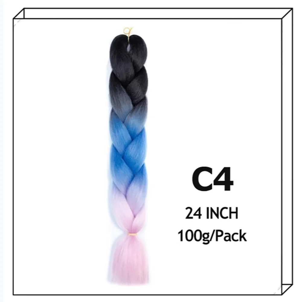 24Inch Synthetic Long Jumbo Ombre Braiding Hair For