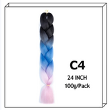 24Inch Synthetic Long Jumbo Ombre Braiding Hair For