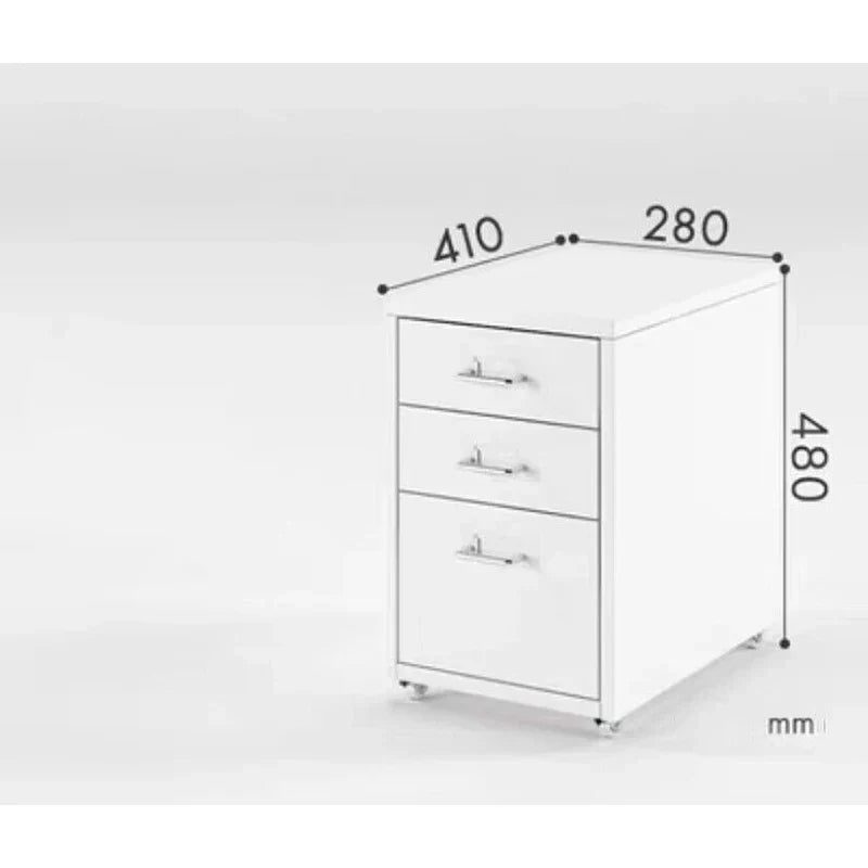 Three-Drawer Cabinet Mobile Storage Cabinet Office Small Drawer