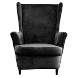 Velvet Wing Chair Covers Stretch Spandex Wingback Slipcover