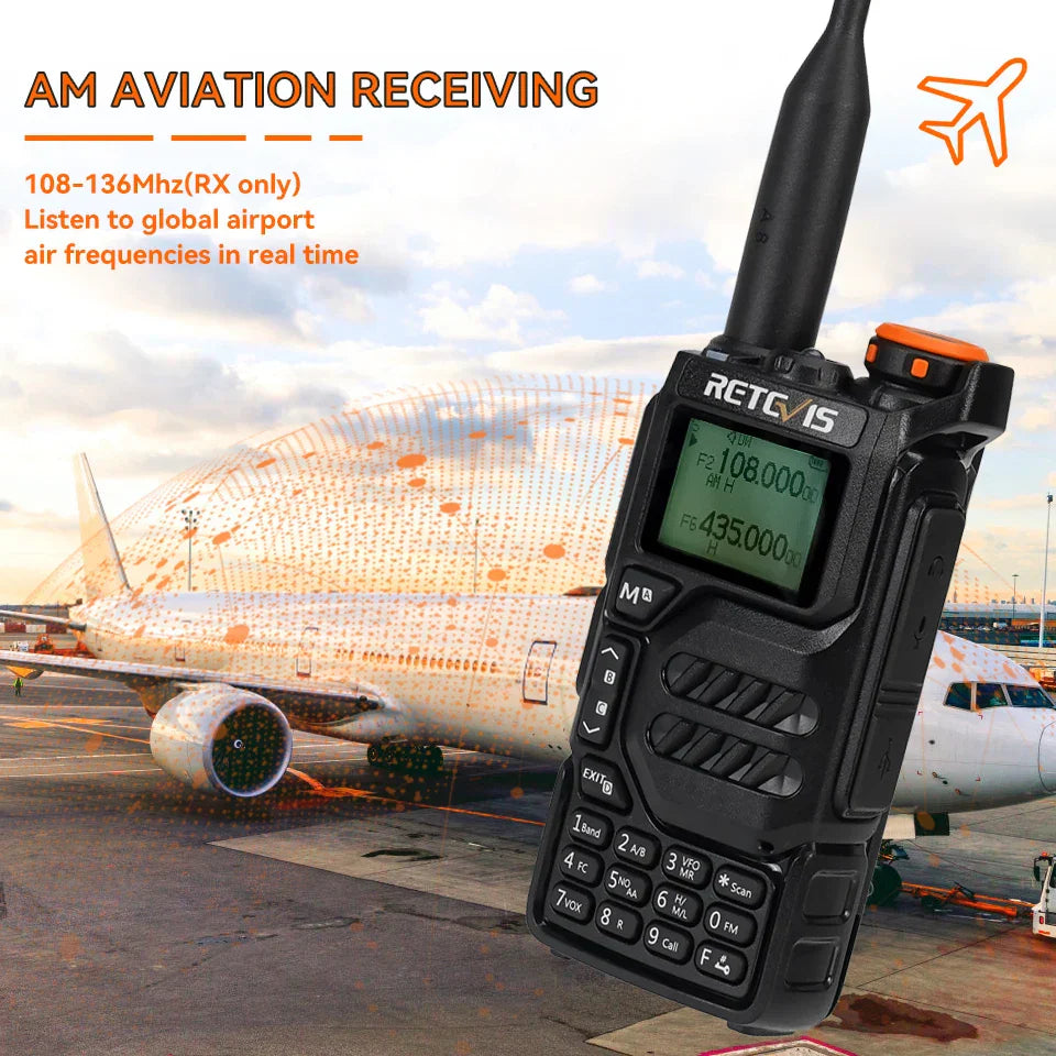 Retevis RA79 Aviation Band Walkie Talkie AM FM