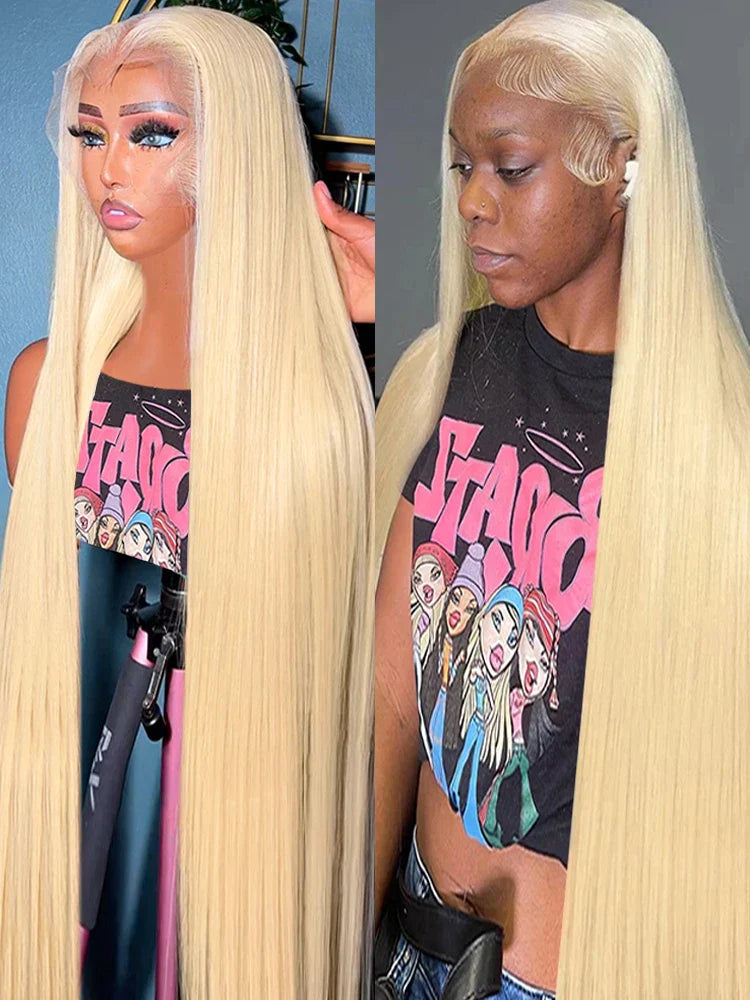 200% 13x6 HD Transparent 613 Blonde Lace Frontal