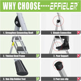 3 Step Ladder EFFIELER Folding Step Stool