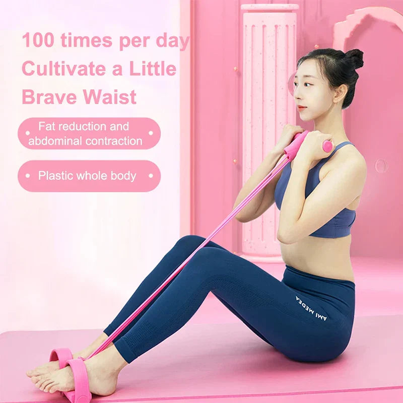 Multifunction Tension Rope Resistance Band Elastic Pedal Puller