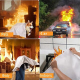 Fiberglass Fire Blanket 1.2X1.2M/2.2X2.2M Fire Flame Retardant Emergency