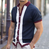 Men's Summer Short Sleeve Polo Shirts Knitted Business