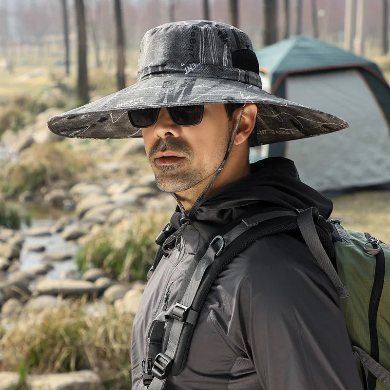 Big Head Size Fishing Hat for Men's Summer