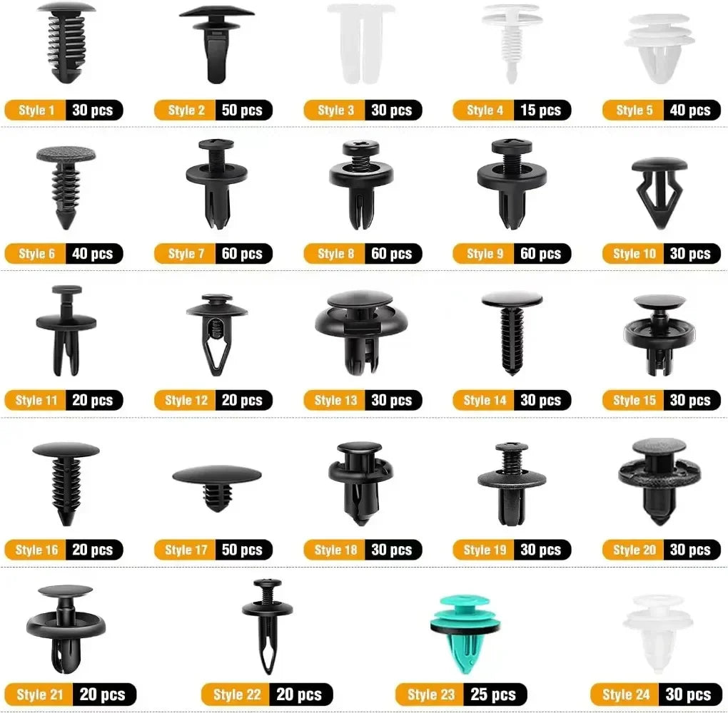 800pcs-100Pcs Car Fastener Clip Kit Fender Rivet Clips