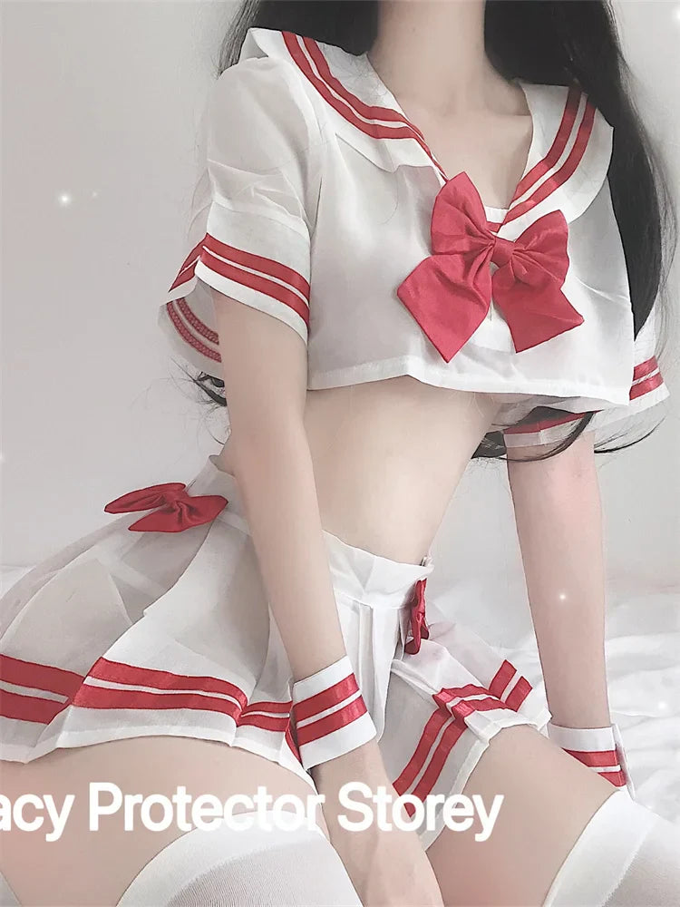 Sexy Lingerie School Student Uniform Role Play Costume