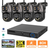 6MP PTZ Camera Dual Lens POE Surveillance System