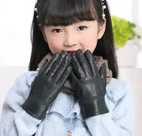 Children Autumn Sheepskin Plus Velvet Thick Gloves Boys