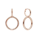 New 925 Sterling Silver Earring Pave Moments Heart