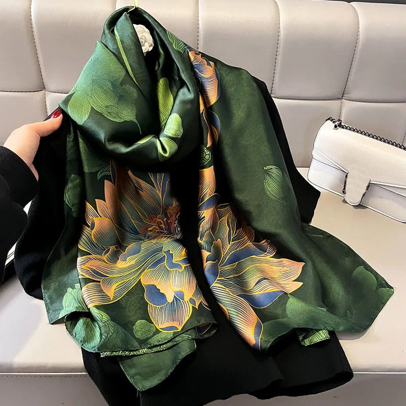 Spring Scarf Women's Luxury Design Scarf Silk Smooth