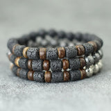 2024 New Natural Volcanic Rock Bracelet For Men