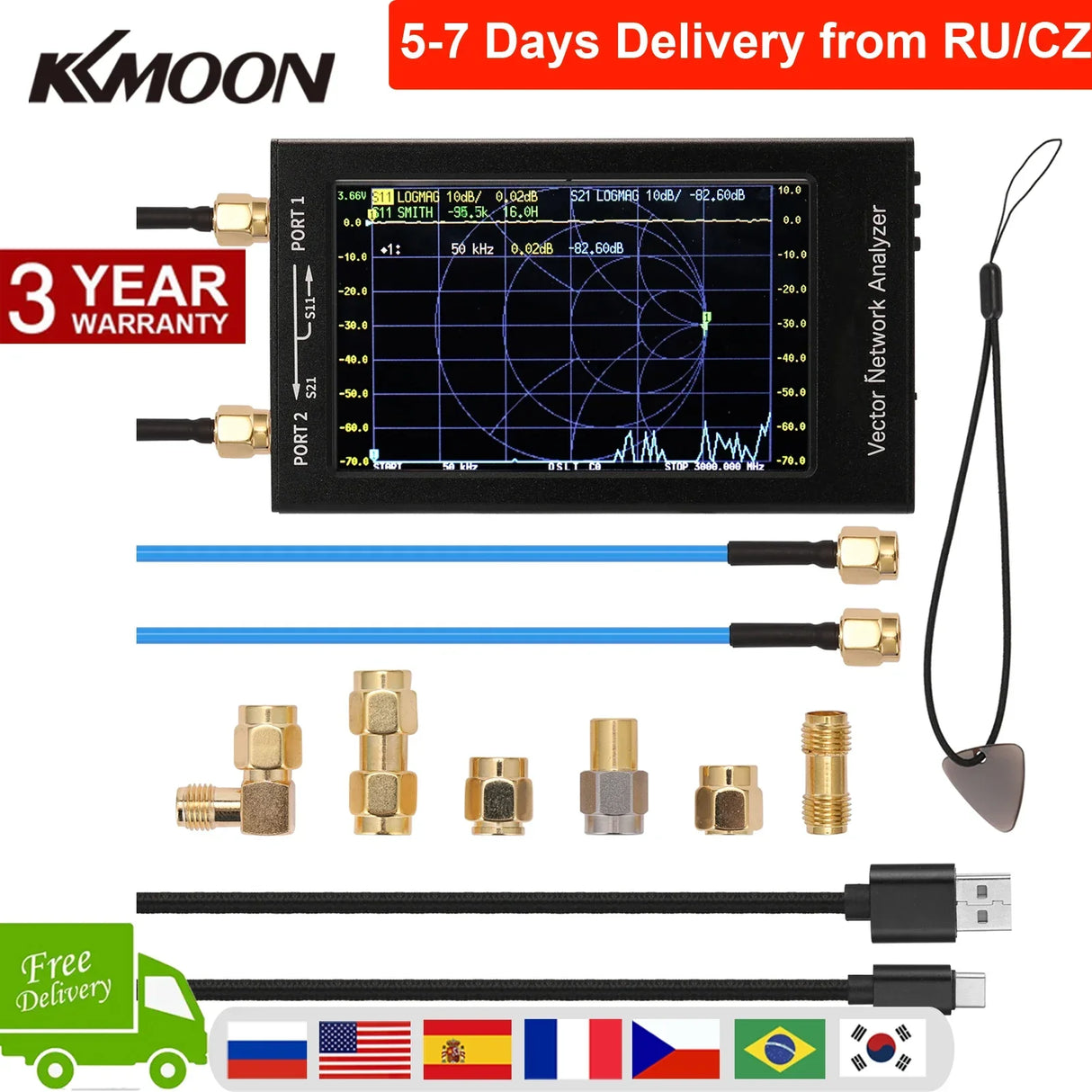 S-A-A-2 NanoVNA-F V2 Vector Network Analyzer Digital Nano