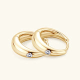 Sweetrain 2.5mm Moissanite Hoop Earrings For Women 925