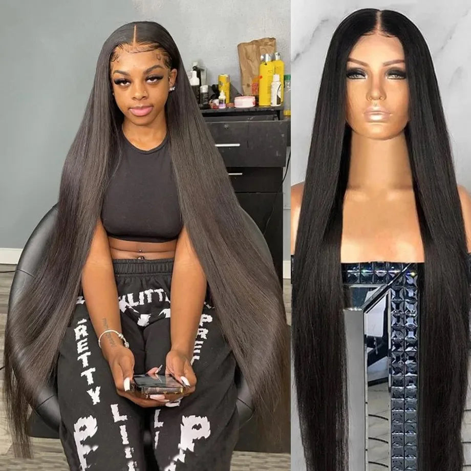 30 40 Inch Straight HD Lace Front Wig