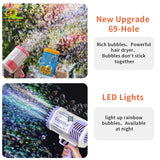 HUIQIBAO Bazooka Bubble Gun Rocket 69 Holes Bubbles