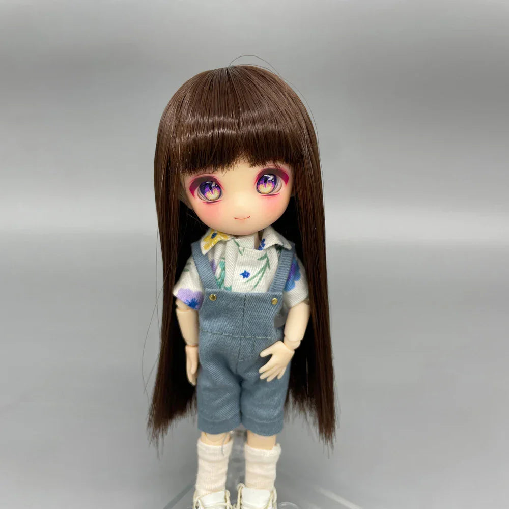 Ob11 Doll Wigs Soft Cute Braid Hair Bangs
