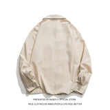 Autumn Solid Irregular Button Thin Men High Streetwear