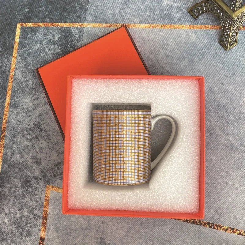Luxury Brand Ceramic Coffee Cup Tumbler Mug Living