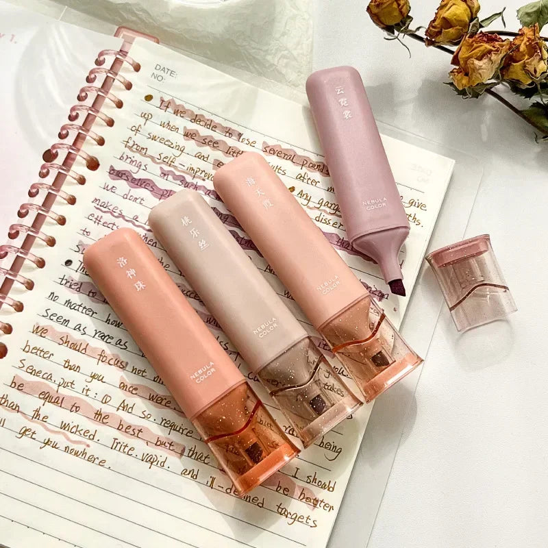 4 Color/Set Glitter Highlighter Pen for Scrapbook Diary