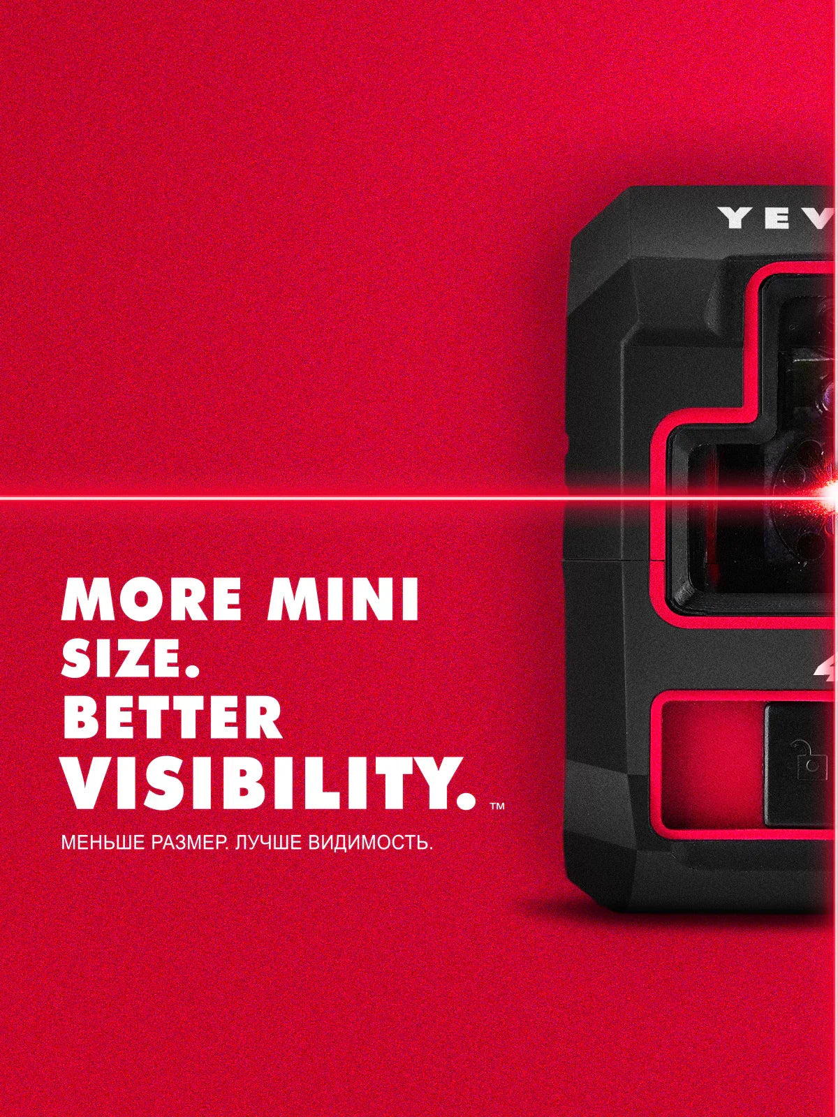 YEVOLT YVRLL4XS2/YVGLL4XS2 Red/Green Cross Line Laser Level 2-Line