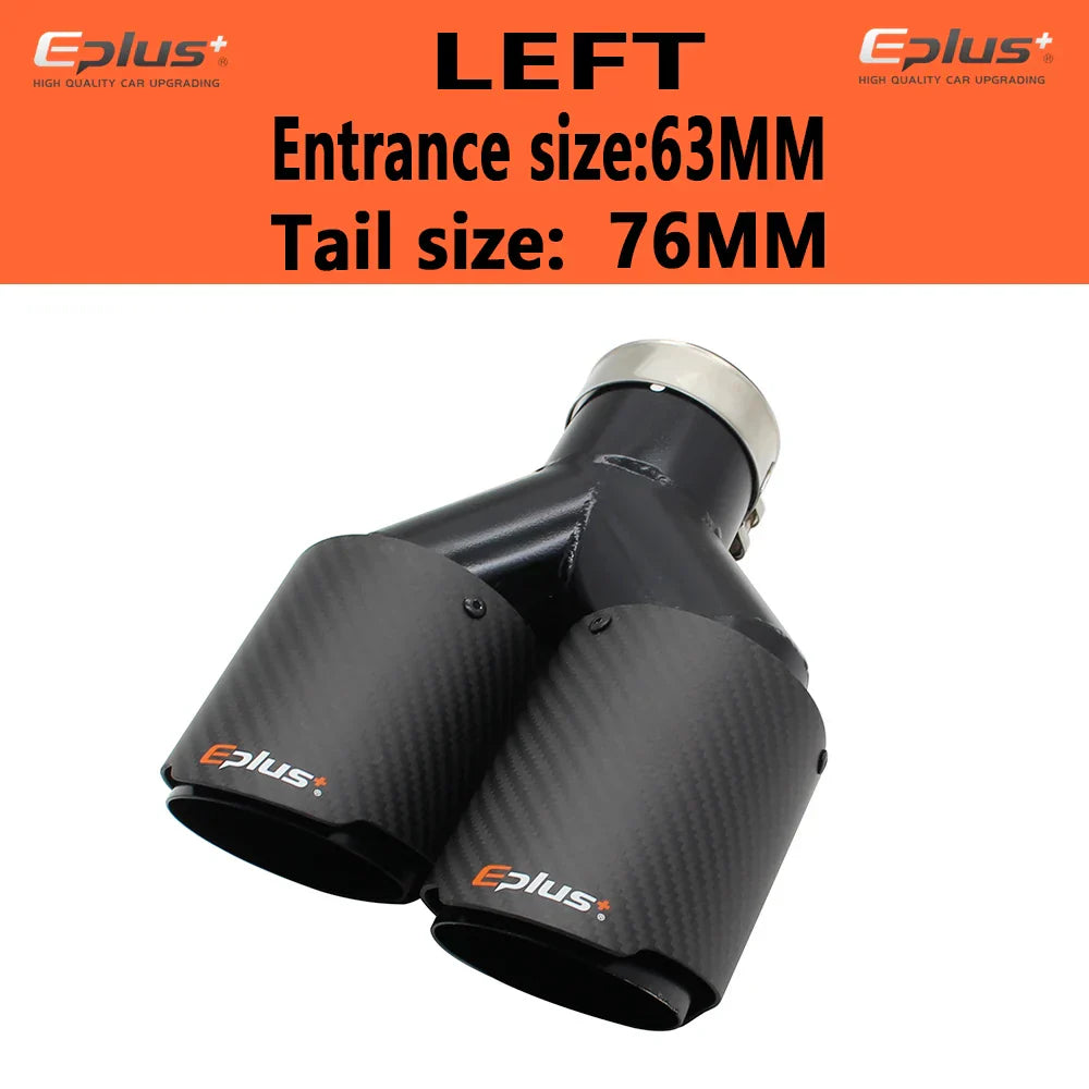 EPLUS Car Carbon Fiber Matte Muffler Tip Y