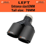 EPLUS Car Carbon Fiber Matte Muffler Tip Y