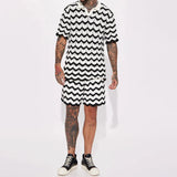 2024 Summer New Casual Suit Men's Streetwear Contrasting